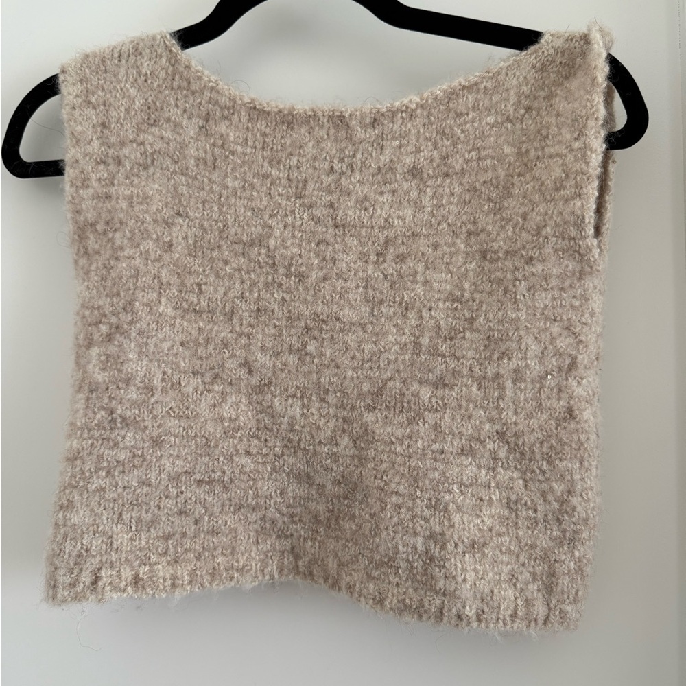 Louiza Babouryan Alpaca Blend Sweater Vest cropped M